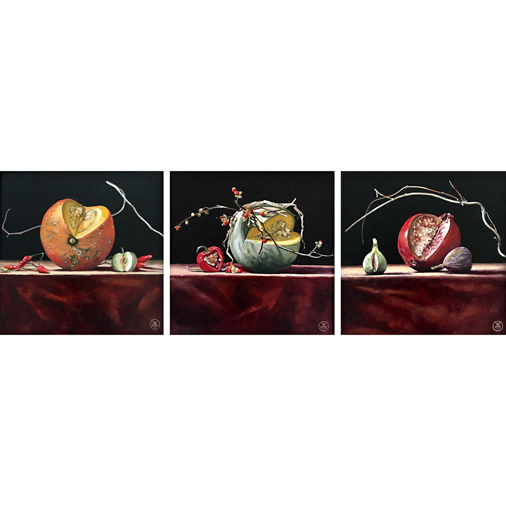 Sperryville Harvest and Pomegranate Triptych